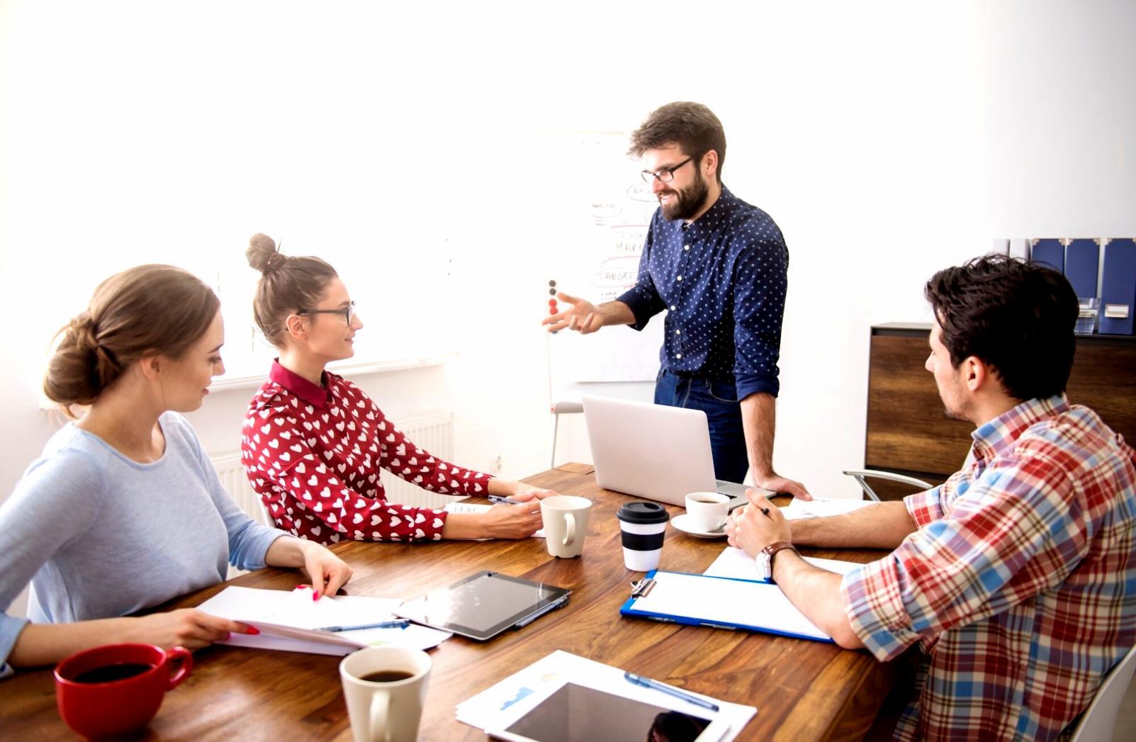 Financial planning workspace with laptop and documents